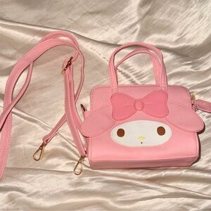 Pink My Melody Sanrio Crossbody Bag Removable Strap